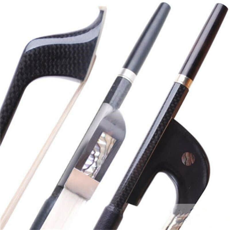 1pcs Advanced plaid Level Carbon Fiber Double Bass Bow German Style 3/4 image 1