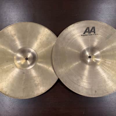 đ„Sabian 14" AA Regular Hi-Hat Cymbals (Pair) 1985 - 2001 - Natural. *video demo* image 2