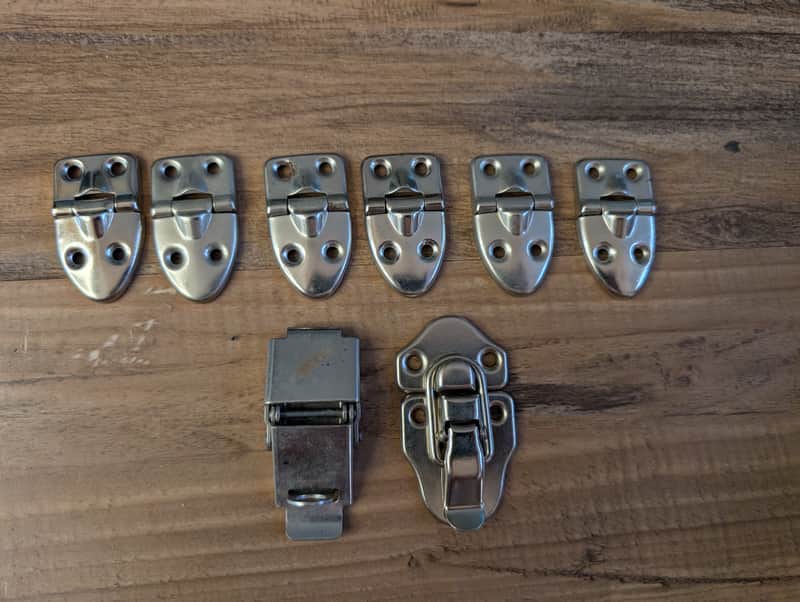 Unbranded Guitar Case Hinges And Latches Silver image 1