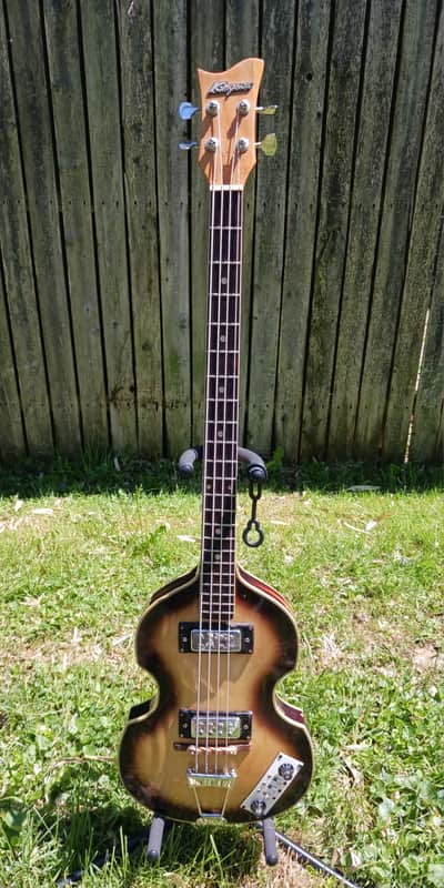 ~Vintage 1967 Kingston Greco Japan Beatle Violin Bass Guitar~ image 1