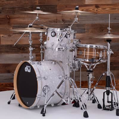 Dw (Drum Workshop) Collectors Series Ii, 4 Piece Drum Kit, White Marine Pearl, (Pre Loved) image 6