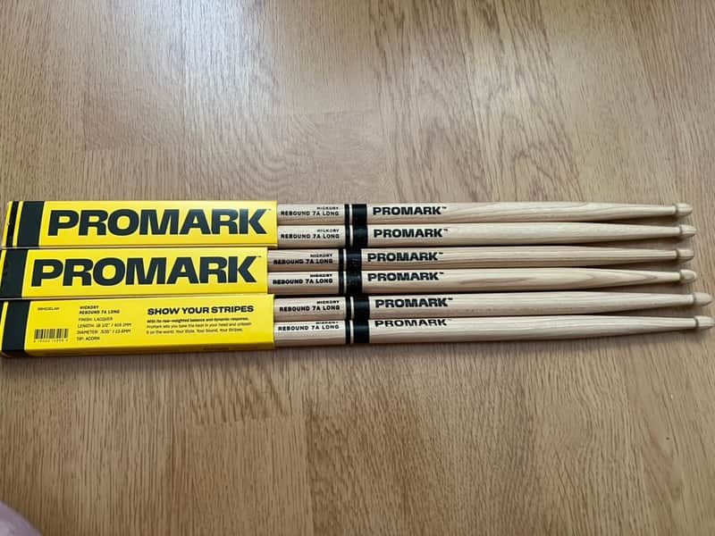 ProMark Rebound 7A Long Hickory Drumsticks image 1