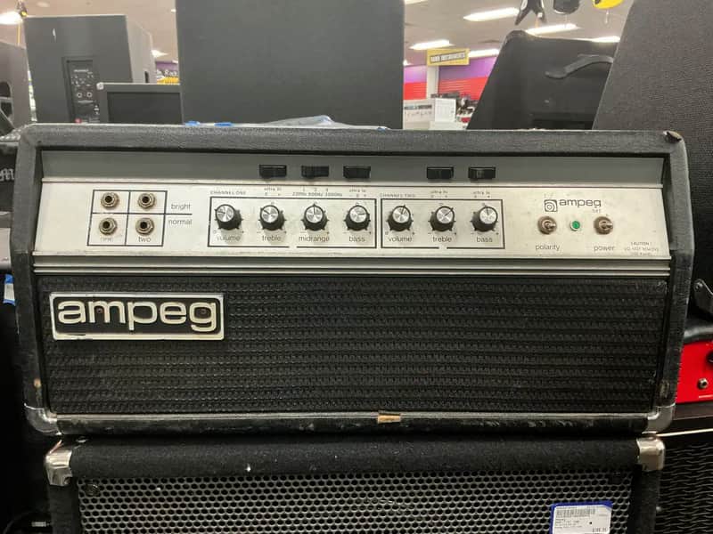 Ampeg SVT "Black Line" 300-Watt Bass Amp Head 1970s - Black image 1