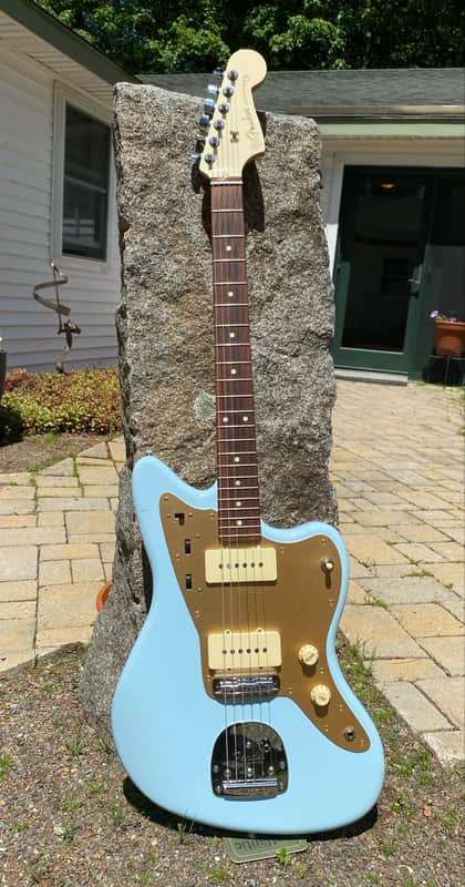 Fender CME Exclusive Player Jazzmaster Upgraded! 2021 - 2023 - Sonic Blue / White image 1