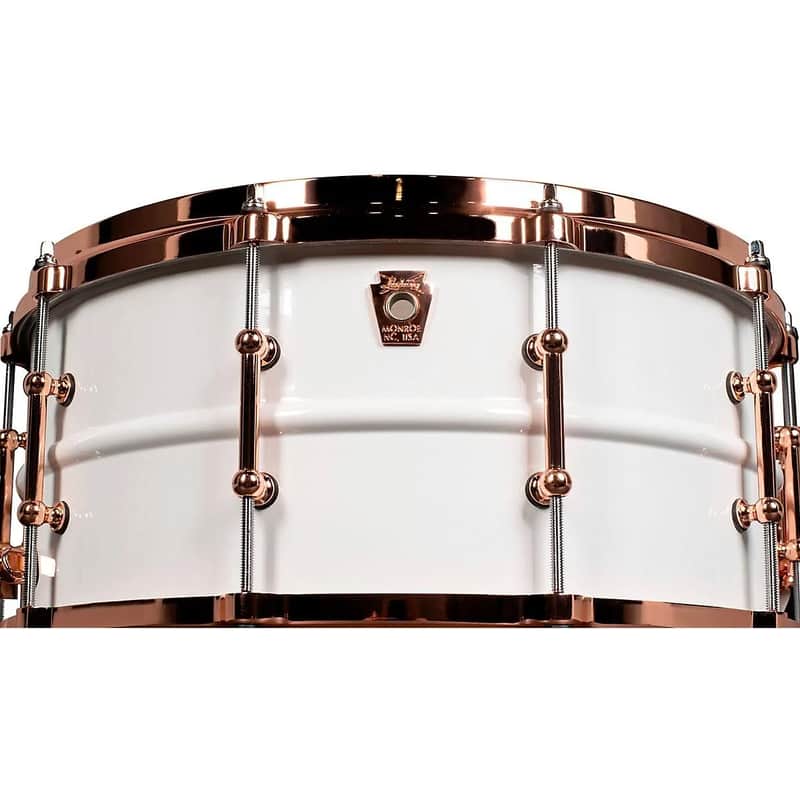Ludwig LB430TDC Polar-Phonic 6.5x14" Brass Snare Drum with Copper Hardware image 2