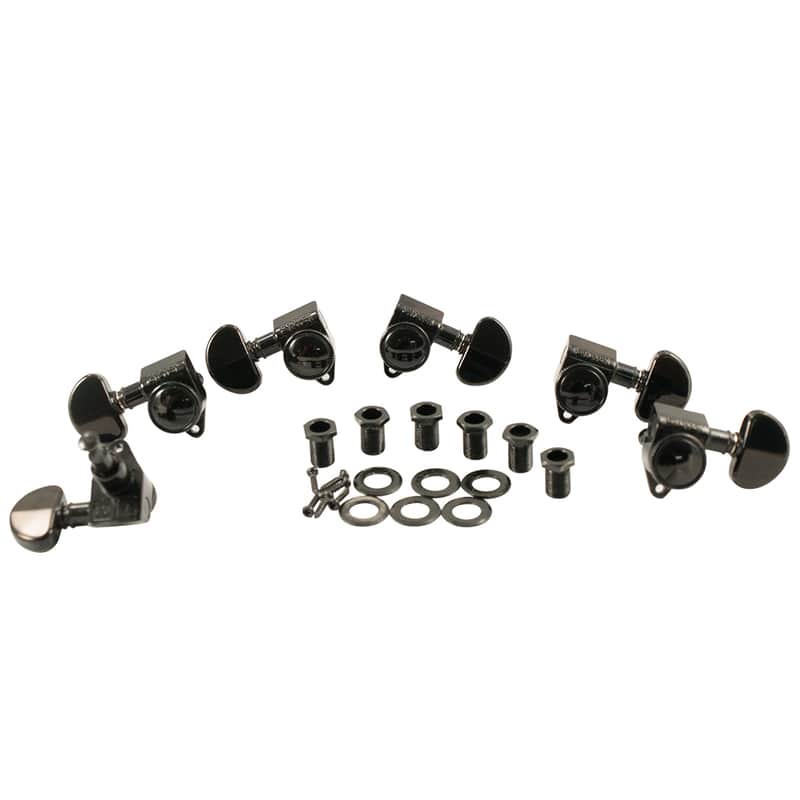 Grover 3 Per Side Roto-Grip Locking Rotomatics Black Chrome image 1