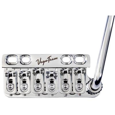 Vega Trem Ponte Tremolo Per Chitarra Elettrica 6 Viti Cromato Vt1 C Std image 1