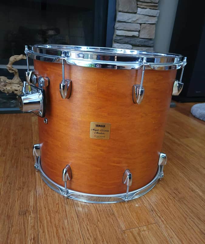 Yamaha Maple Custom Absolute tom 16x14 Vintage natural image 1