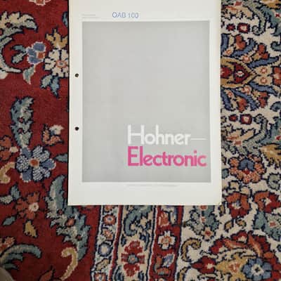 Hohner OAB 100 Schematics/Service Manual/Service Notes image 1