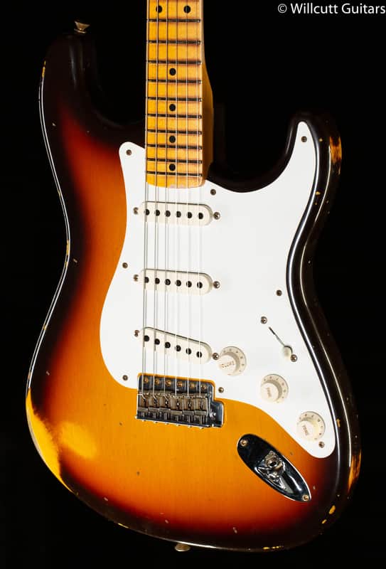 Fender Custom Shop 1958 Stratocaster Relic Faded Aged Chocolate 3-Color Sunburst (571) image 1
