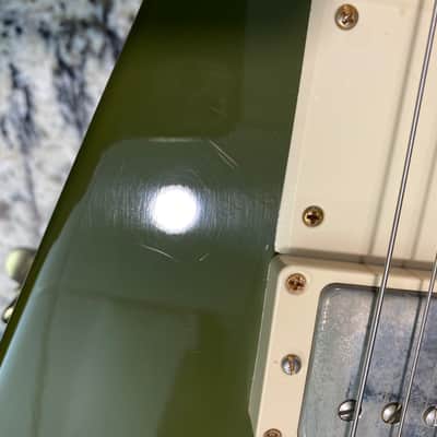 Video! 2019 Gibson Custom Shop Special Order '59 1959 Flying V Reissue Olive Drab Green image 8