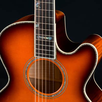 Santa Cruz F-42 Cutaway Custom Flamed Maple and European Spruce with Full Body Sunburst NEW image 7