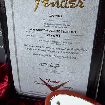 2025 Fender Custom Shop Telecaster W25 Custom Deluxe NOS Limited Edition - Fire Mist Orange image 20