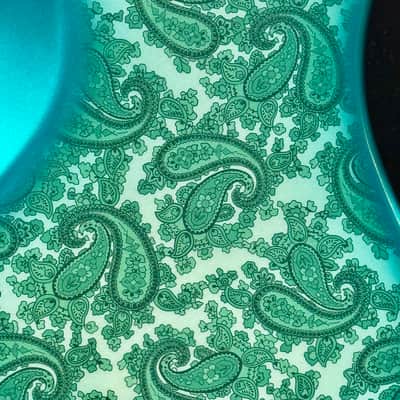 Oopeg Guitars Japan Supreme Colection Trailbreaker Mark I Lefty "Old Garage Stock"  NAMM Show 2026  Green Paisley image 11