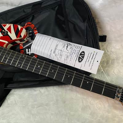 NEW ! EVH Limited Edition Wolfgang Special Striped Series - Ebony Fingerboard, Red, Black, White, Aged - 8lbs - Authorized Dealer - G07159 image 3