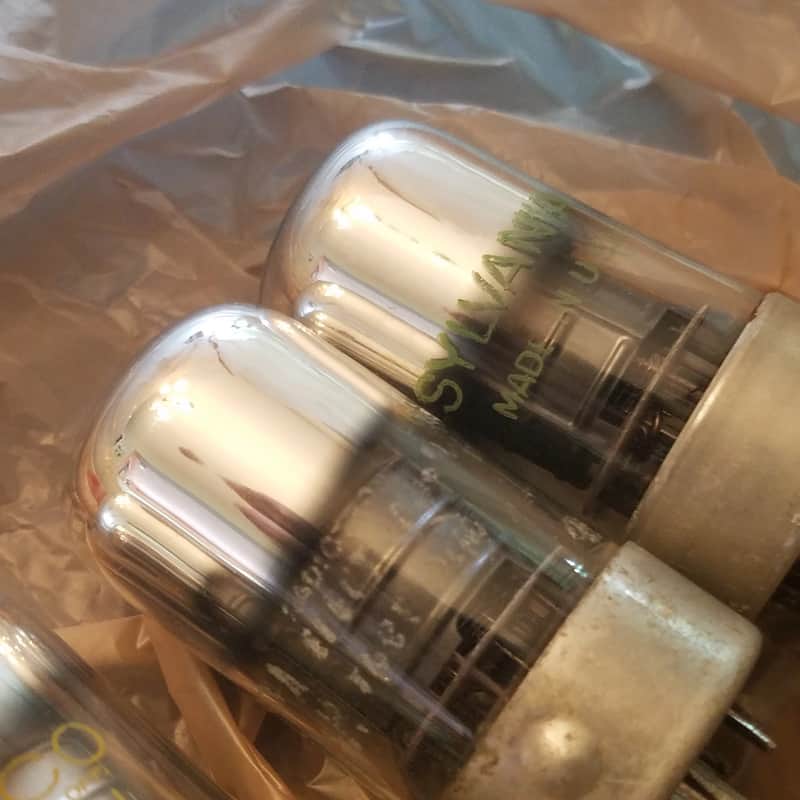 Sylvania etc. Pair (2) 1LA6 Pentagrid Converter Loktal TESTED Vacuum Tube Audio 1939-1949 image 1