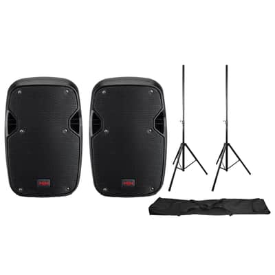 Vector by HH VRE-8AG2 Active PA Speaker Bundle with Stands & Cables image 2