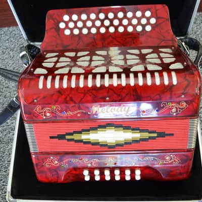 Melody CFG Diatonic Button Accordion Red image 2