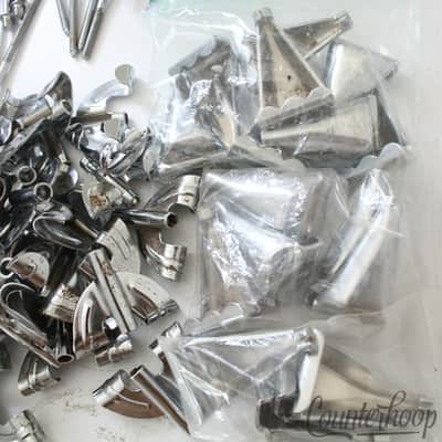 *Pearl Bass Drum Tension T-Rods+Claws+Tom/Snare Tensioners Chrome Misc Parts Lot image 2