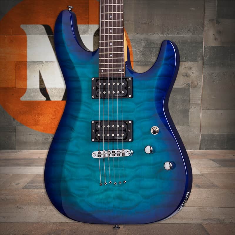 Schecter C-6 Plus - Ocean Blue Burst (443) image 1