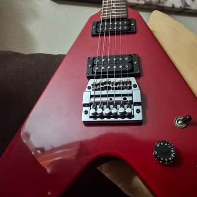 1985 Gibson Flying V I Ferrari Red with Kahler image 15