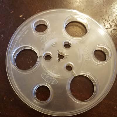 Akai Small 5" Tape Reel R2R Empty Japan Vintage Plastic 1/4" 1960s - Clear image 2