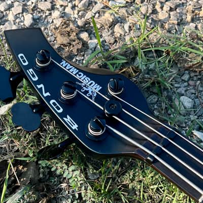 Ernie Ball Music Man Bongo Bass Guitar 4 HH 2009 - Stealth Black image 4