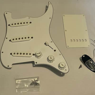 1993 MIM Fender Mexico Stratocaster White Loaded SSS Pickguard 11 Screw 3 Ply image 1