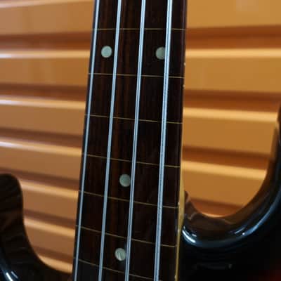 ESP Made in Japan Custom Order Left Handed Fretless Jazz Bass Sunburst image 4