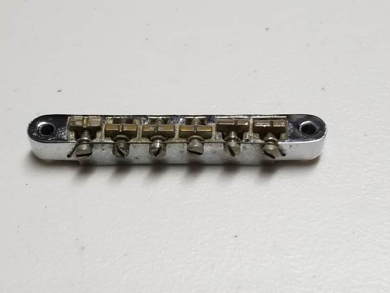 1966 - 1970s Gibson ABR-1 Chrome Bridge - Foundry Mark - 100% Genuine Vintage - No Sags or Cracks! image 1