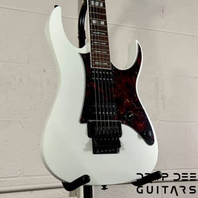 Ibanez Prestige RG653DX Electric Guitar w/ Case - White Flat image 3