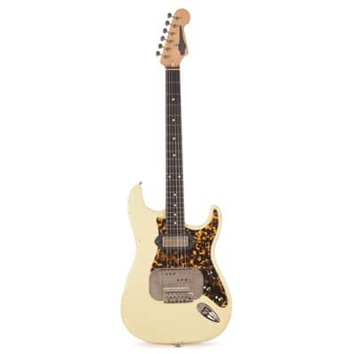Waterslide S-Style Coodercaster Aged White Nitro w/ Mojo Lap Steel & Gold Foil Pickups (Serial #592026) image 4