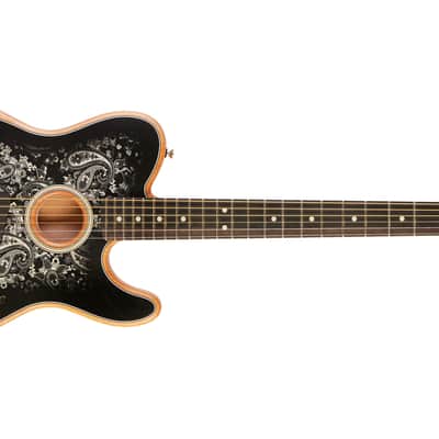 Fender Limited Edition Acoustasonic Telecaster Black Paisley image 2