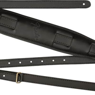 Genuine Fender Vintage Leather Saddle Guitar Strap, Black 099-0689-006 image 7