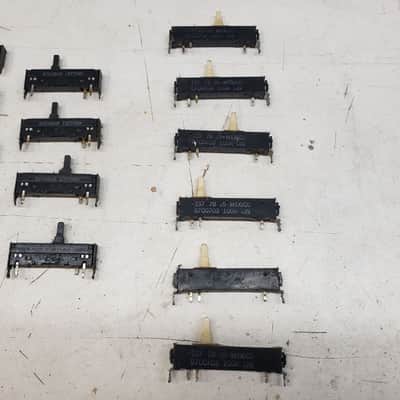 Used Set of 35 Original ARP Quadra Sliders for Refurbishing/Parts/Repair image 5