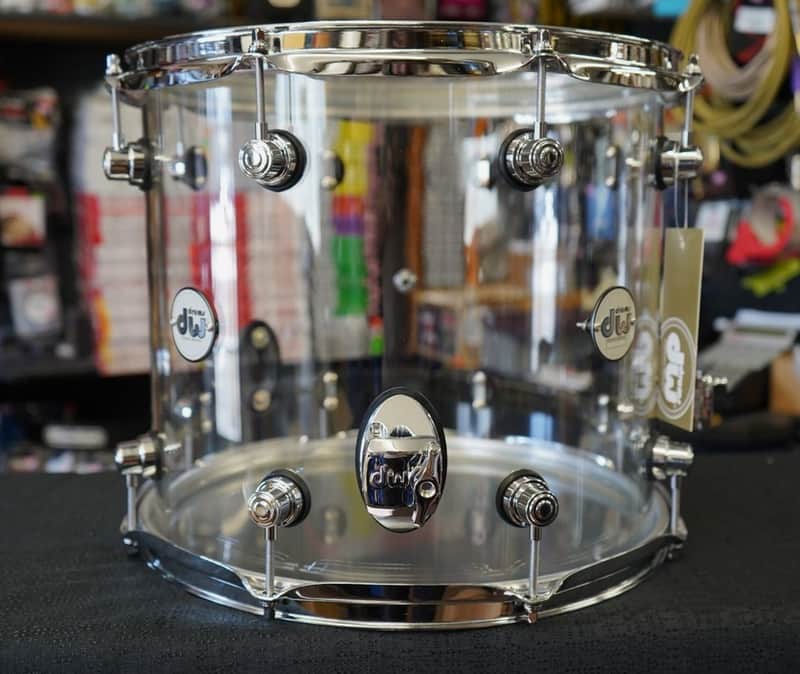 DW Design Series Acrylic 12x14" Floor Tom With Leg's- 14'' Clear Acrylic Tom image 1