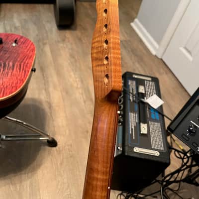 Warmoth Roasted Flame Maple Telecaster neck image 7