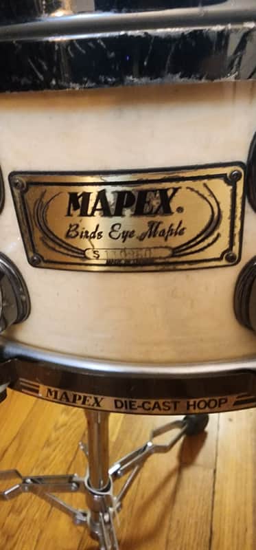 1997 Mapex Black Panther Birdseye Maple Snare 14x5.5 - Made in Taiwan (11/97 Date) image 1