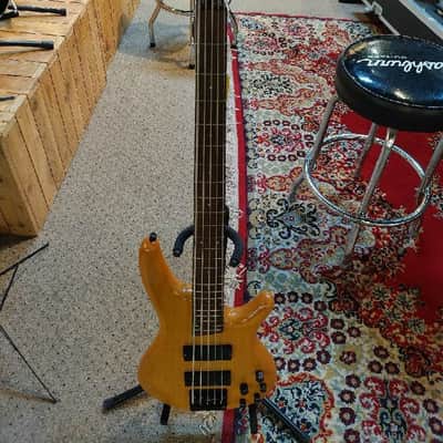 Mint 90's Ibanez SR405 5 String Bass Natural Gig Bag Free Shipping! image 1