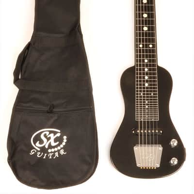 SX Lap 3 Lap Steel Guitar w/Bag Black image 1
