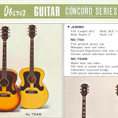 1976 Ibanez Concord 754 - Sunburst | Japan Lawsuit Era Vintage SJ-180 Everly Brothers Jumbo Open Book Headstock | Case image 18