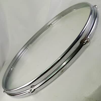 Slingerland 18"BRASS Floor Tom Drum Batter Rim/Hoop 8-Lug Stick-Saver Chrome COB image 4