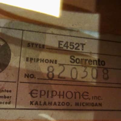 1966 Epiphone E452T Sorrento w/ Vintage Gibson Humbuckers Sunburst image 10