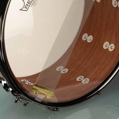 The Seven Six Drum Company Waterfall Bubinga Ultra Thin Reso Series 7x14 Custom Solid Stave Snare Drum image 7