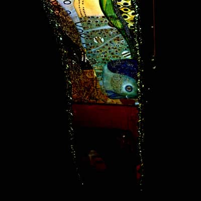 Framus 12 String Acoustic. klimt Art by El Daga 2005 Collage Goldtone.  Collectible. Only 1. RARE. image 23