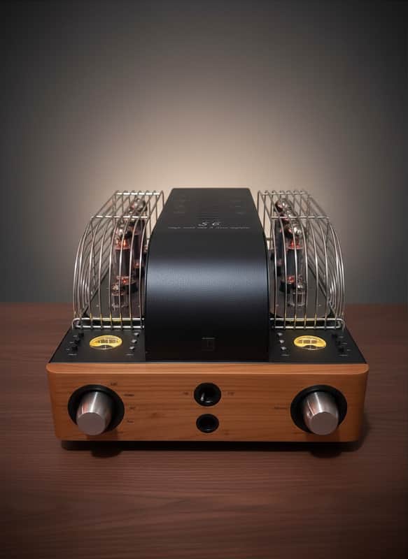 Unison Research - S6 Tube Amplifier 2023 - Black / wooden image 1