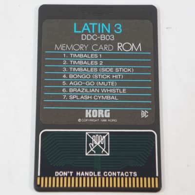 [SALE Ends June 22] KORG DDC-B03 LATIN 3 ROM for DDD-1, DDD-5 Worldwide Shipment image 1