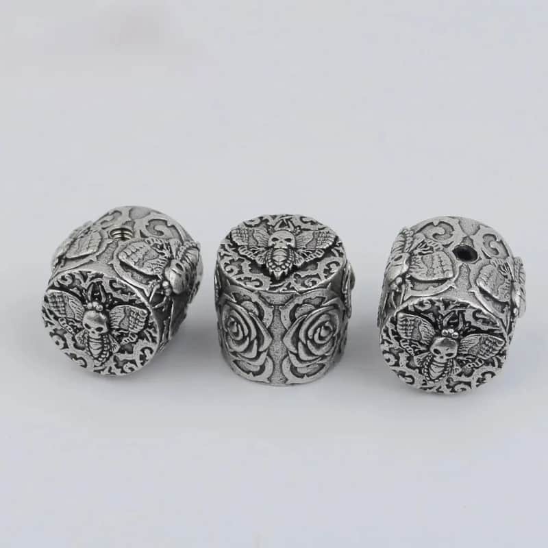 3pcs Aged Silver Guitar and Bass Butterfly Control Knobs Set image 1