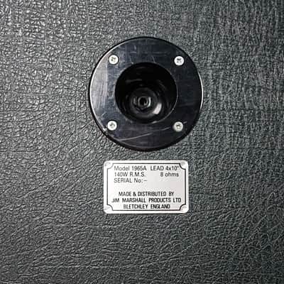 Marshall Vintage 1965A 4x10 Guitar Cabinet Made In England 1985 image 5