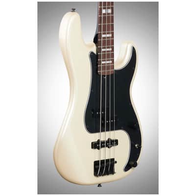 Fender Duff McKagan Deluxe Precision Electric Bass, Rosewood Fingerboard (with Gig Bag), White Pearl image 3
